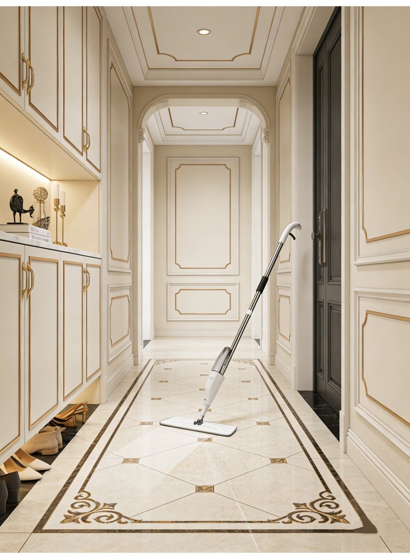 حصريا ممسحة أرضيات منزلية متعددة الاستخدامات، للتنظيف الجاف والرطب، تعمل بدون استخدام اليدين، مزودة بوظيفة رش الماء. - Image 3